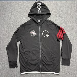 Fly Supply Full Zip Hoodie Jacket Mens 2XL XXL Black Hustle $ Long Sleeve